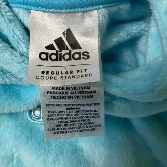 Adidas Small Badge of Sport Fleece Pullover Hoodie Youth L Cozy Fuzzy Sherpa - Picture 4 of 8